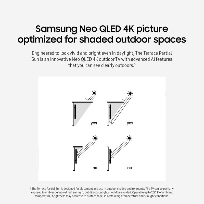 SAMSUNG 75-Inch Outdoor Smart TV - Weather Resistant, Quantum HDR+