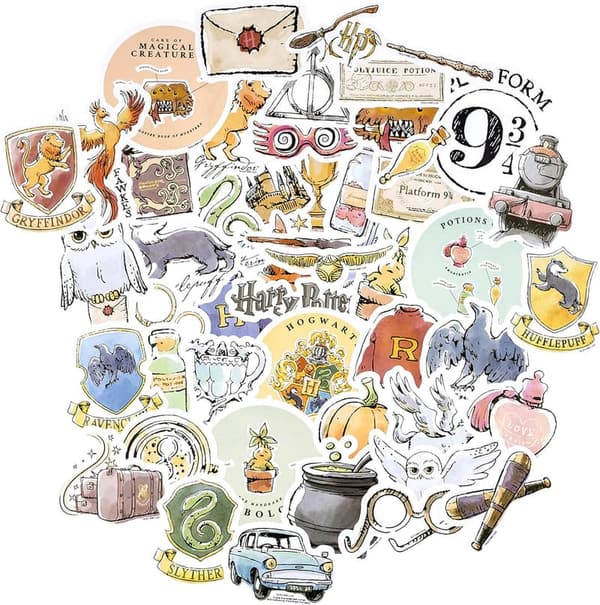 Harry Potter Waterproof Vinyl Stickers Set - 60 Decals