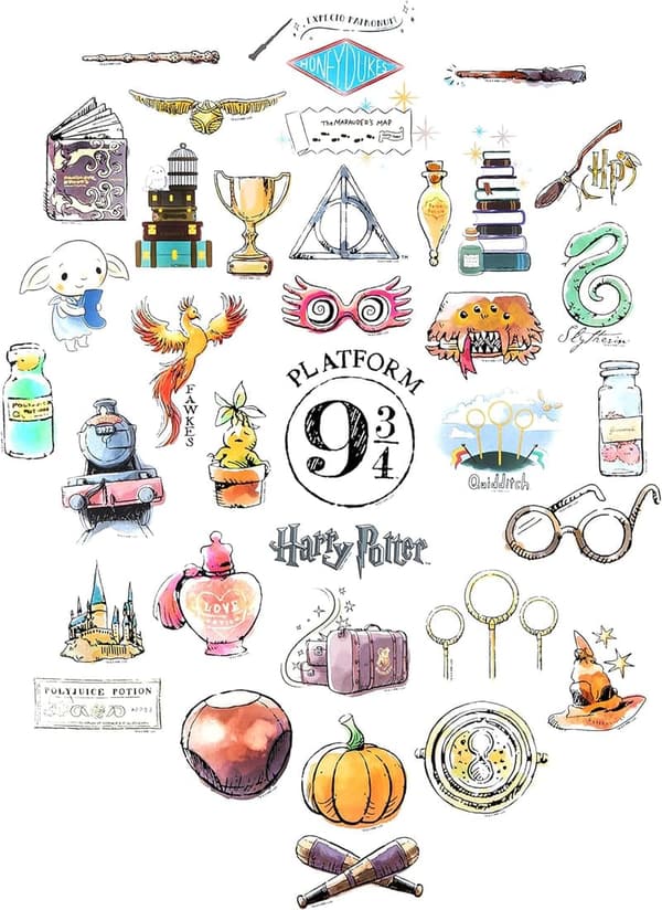 Harry Potter Waterproof Vinyl Stickers Set - 60 Decals