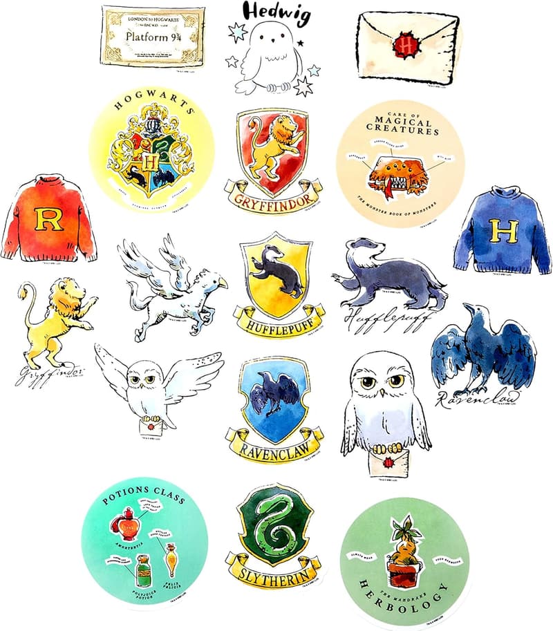 Harry Potter Waterproof Vinyl Stickers Set - 60 Decals