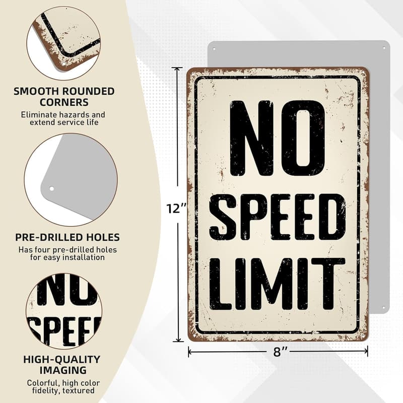 Man Cave Tin Sign - 12x8 Inch Garage Decor