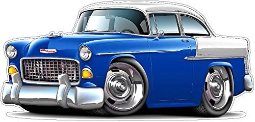Vintage 1955 Chevy Belair Wall Decal - Classic Car Decor