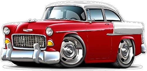 Vintage 1955 Chevy Belair Wall Decal - Classic Car Decor