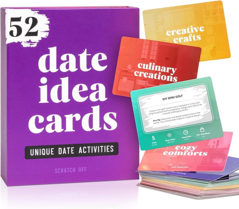 Unique Date Idea Scratch Off Cards for Couples - Fun Gift for Newlyweds