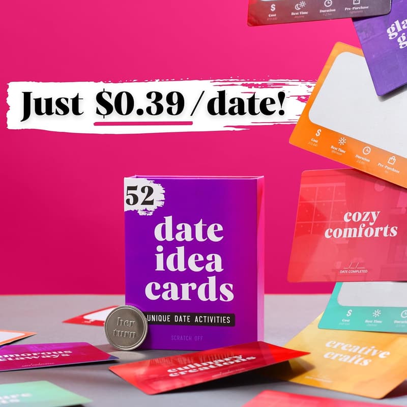 Unique Date Idea Scratch Off Cards for Couples - Fun Gift for Newlyweds