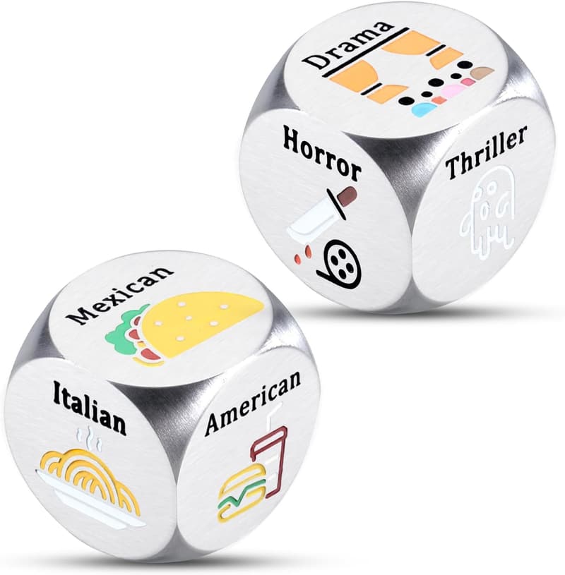 Couples Food Movie Date Night Dice Set - Anniversary Gift