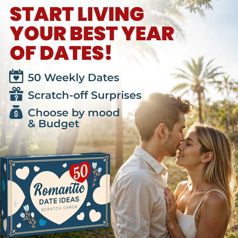 50 Date Night Ideas Scratch-Off Game for Couples