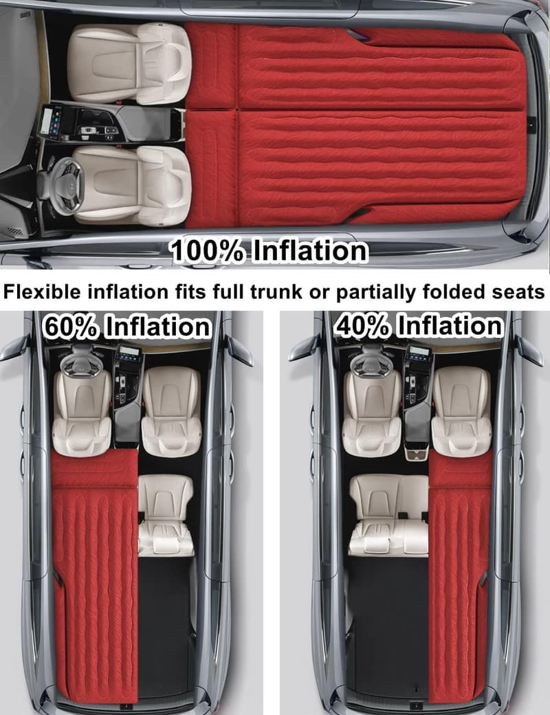 Car Camping Air Mattress for SUVs with Pump and Pillows
