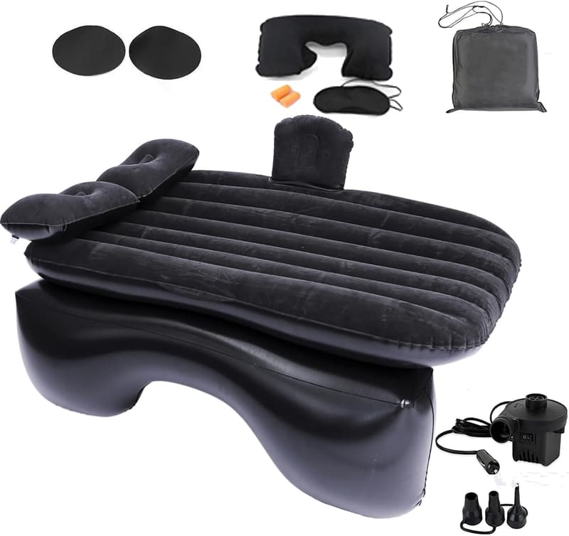 Portable Inflatable Car Air Mattress for Travel & Camping