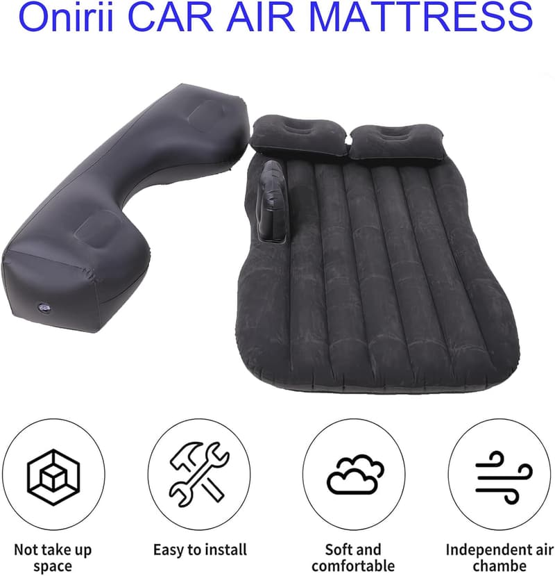 Portable Inflatable Car Air Mattress for Travel & Camping