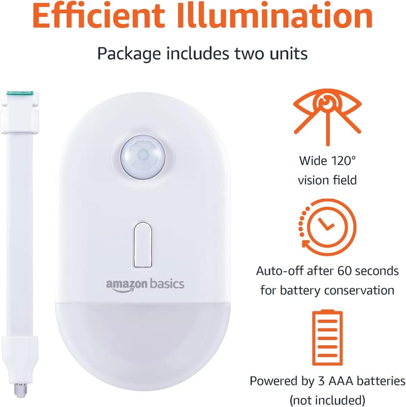 Color Changing LED Toilet Bowl Light with Motion Sensor - 2 Pack