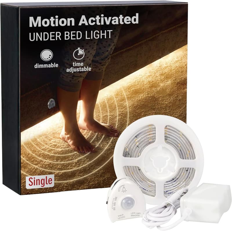 Dimmable LED Motion Sensor Bed Lights - 5FT Warm White