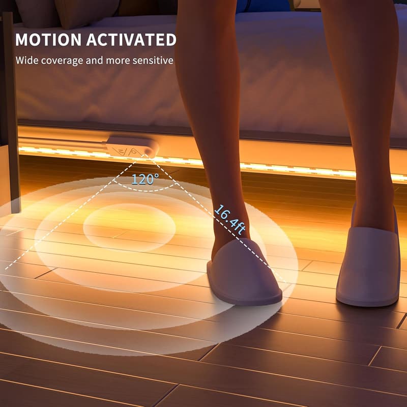 Dimmable COB LED Strip Light with Motion Sensor for Home Projects