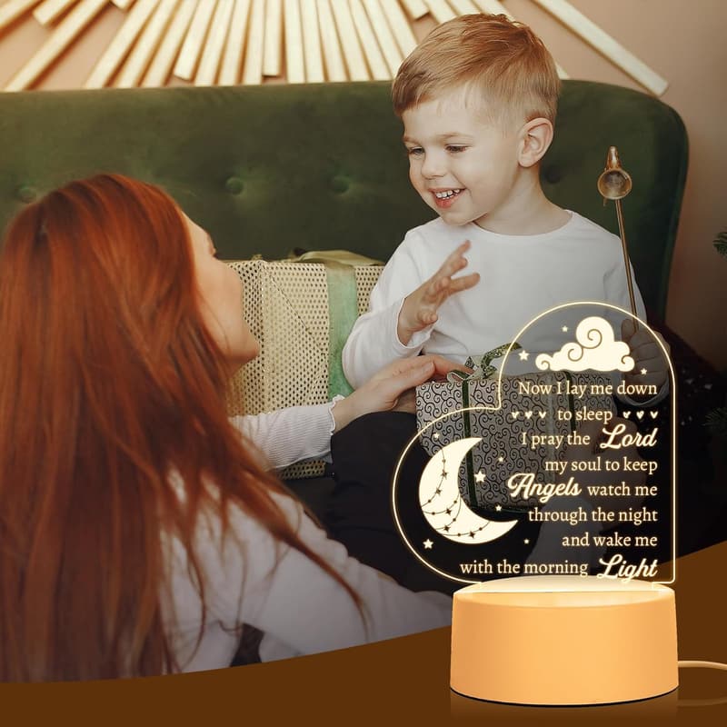 Baptism Night Light Decor for Boys and Girls