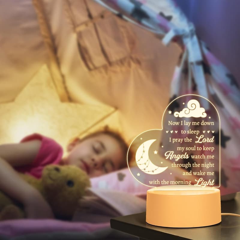 Baptism Night Light Decor for Boys and Girls