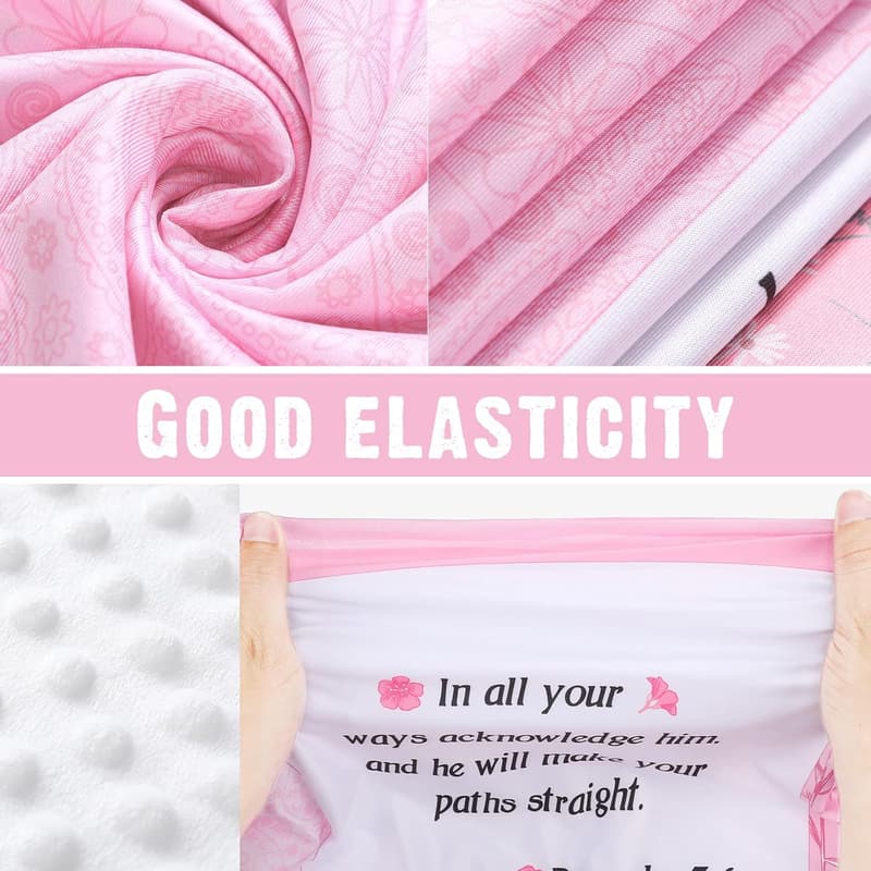 Christian Baby Blanket with Bible Verses - Pink 30