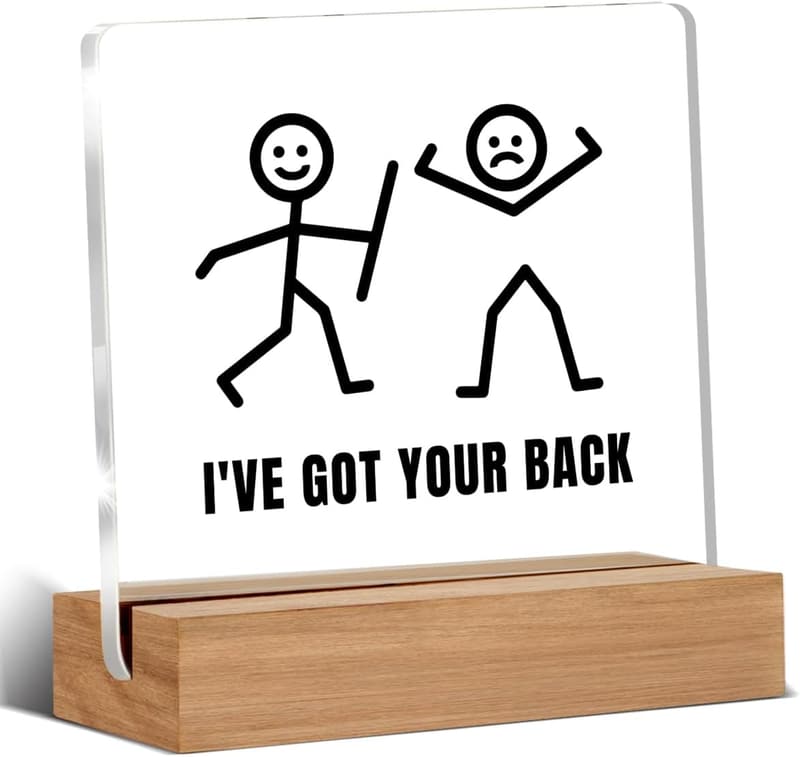 Inspirational Acrylic Desk Sign for Friends & Coworkers