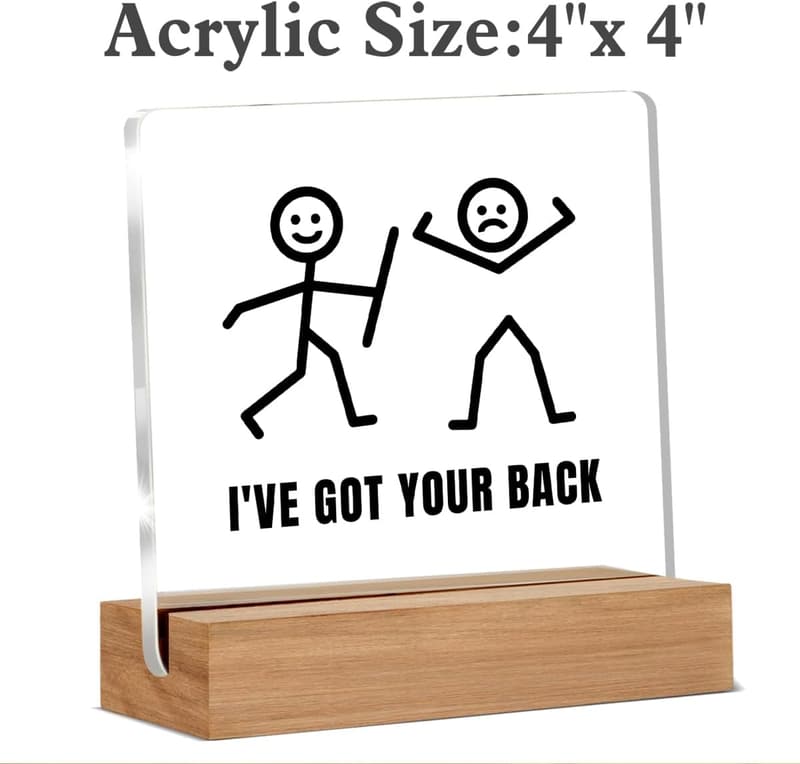 Inspirational Acrylic Desk Sign for Friends & Coworkers