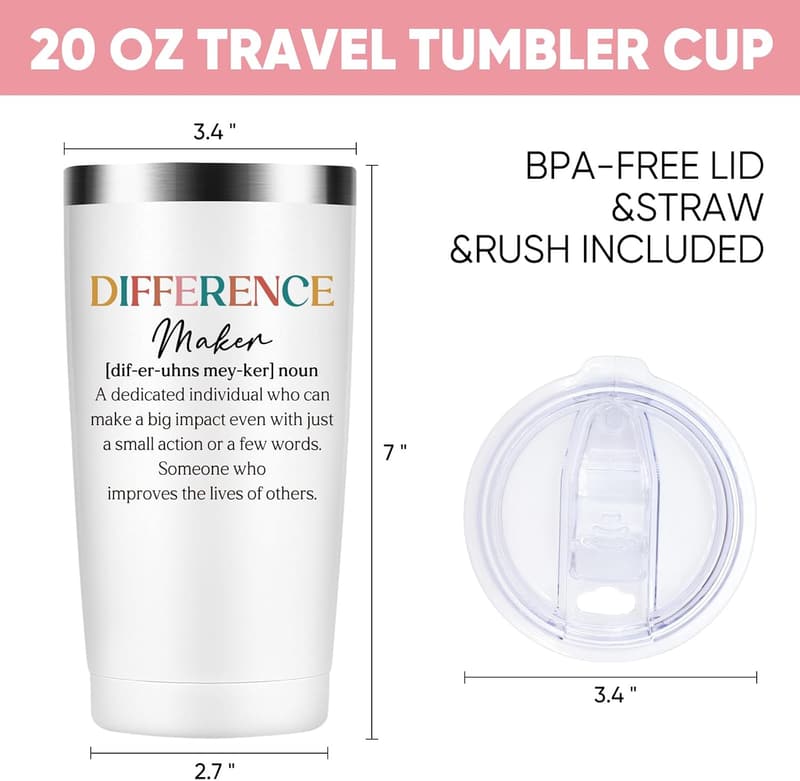 Holiday Gift - 20 Oz Stainless Steel Tumbler for Women