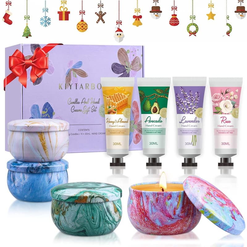 Valentine's Day Gift Set: Unique Candles & Hand Cream for Women