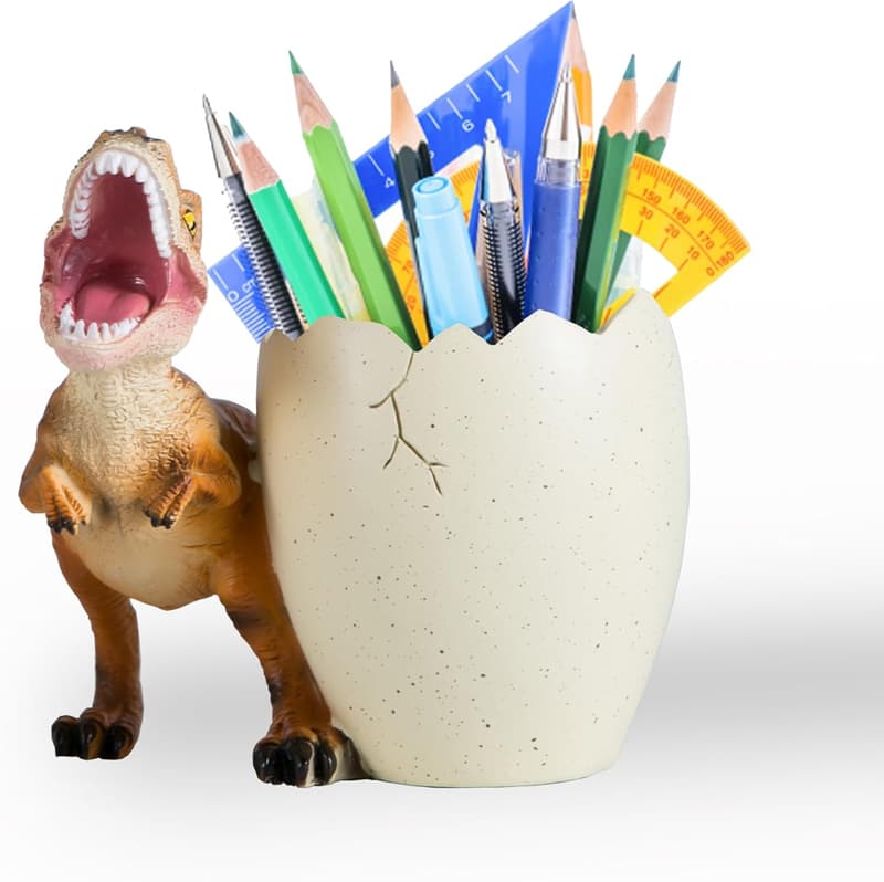 Dinosaur Desk Pen & Pencil Holder - Fun Jurassic Park Accessories