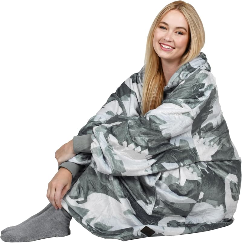 Catalonia Oversized Fleece Blanket Hoodie for Adults
