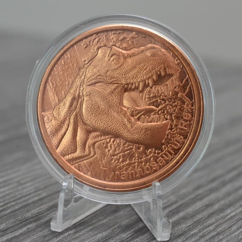 Tyrannosaurus Rex 1 oz .999 Copper Challenge Coin with COA