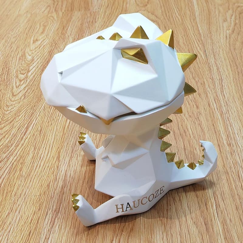 Dinosaur Statue Candy Dish - Modern Home Decor Sculpture