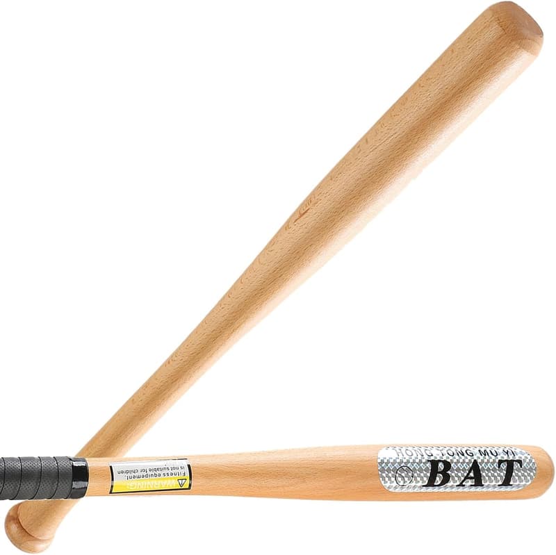 Classic Wooden Baseball Bat for Training & Self Defense (29 in)