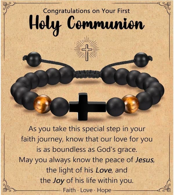 Easter Cross Bracelet for Boys – Baptism & Confirmation Gift