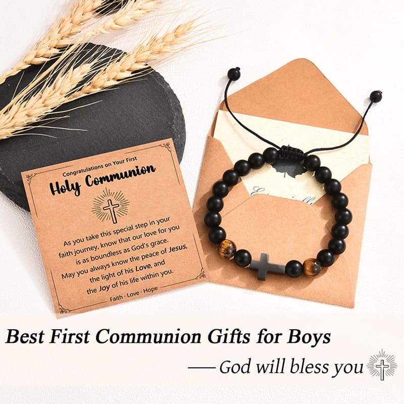 Easter Cross Bracelet for Boys – Baptism & Confirmation Gift
