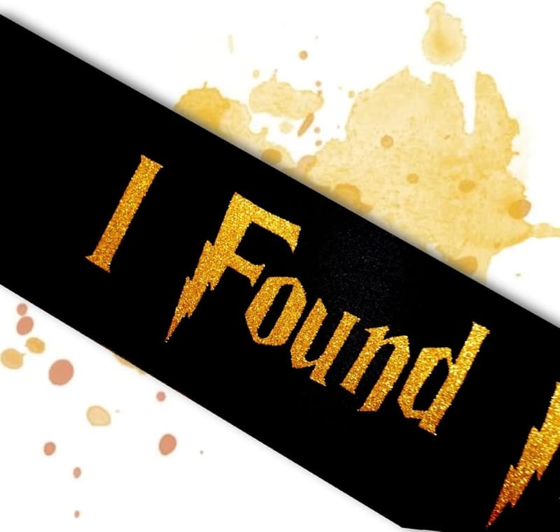 Witch-Themed Engagement Bride-to-Be Sash - Black & Gold