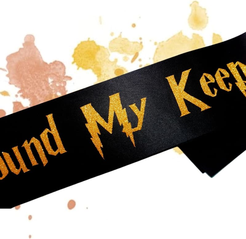 Witch-Themed Engagement Bride-to-Be Sash - Black & Gold