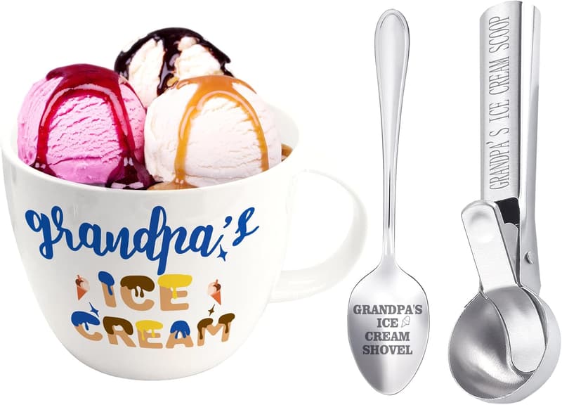 Grandpa's Ice Cream Scoop Set - Perfect Gift for Father's Day