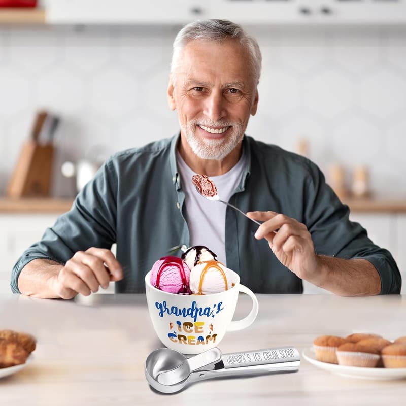 Grandpa's Ice Cream Scoop Set - Perfect Gift for Father's Day