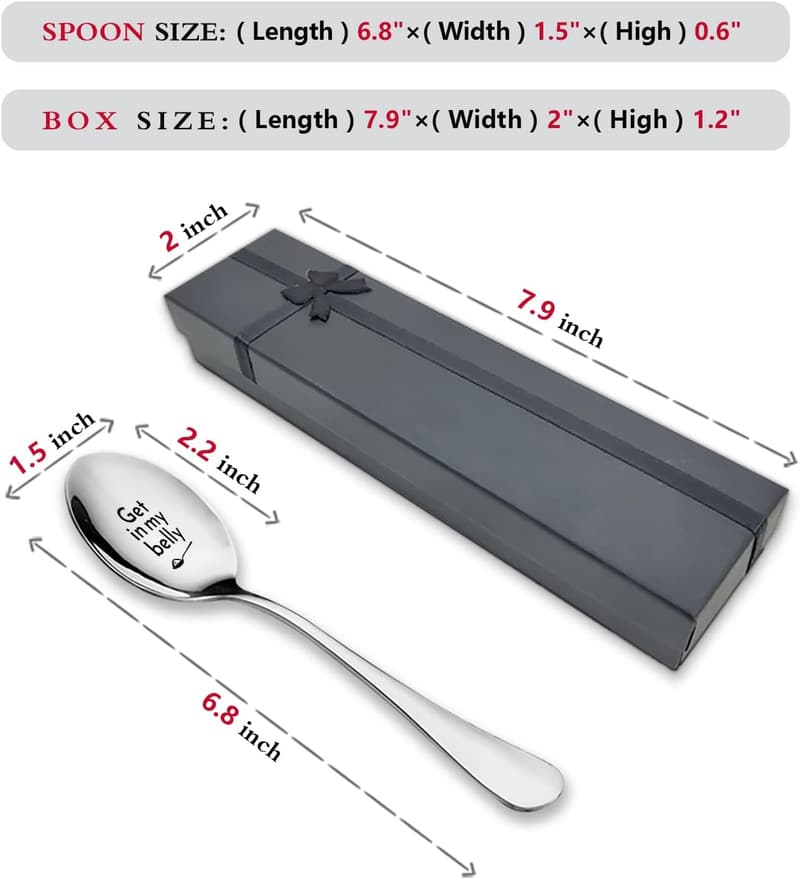 Engraved Stainless Spoon with Austin Powers Quote - Unique Gift for Food Lovers
