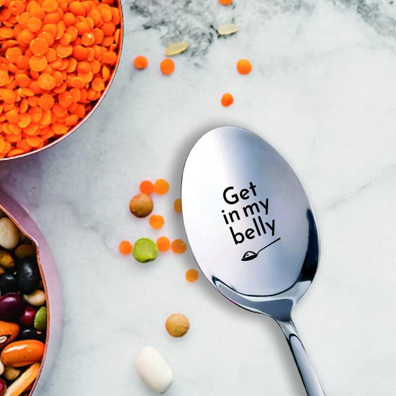 Engraved Stainless Spoon with Austin Powers Quote - Unique Gift for Food Lovers