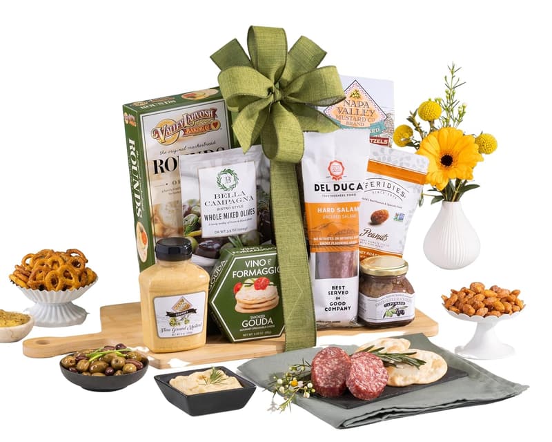 Gourmet Cheese and Salami Gift Basket