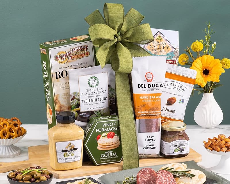 Gourmet Cheese and Salami Gift Basket