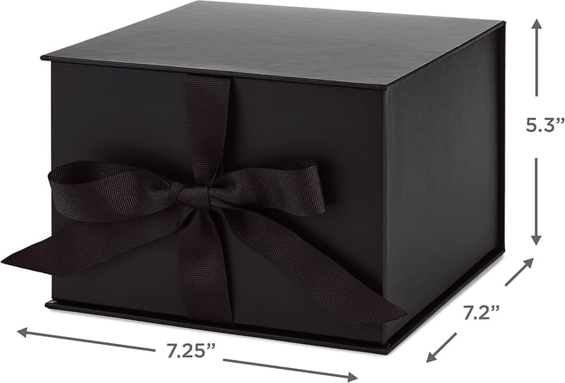 All Occasion Black Gift Box with Lid - 7 Inch
