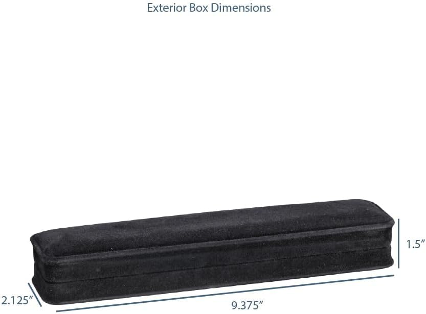 Luxury Black Suede Jewelry Box for Engagement or Wedding