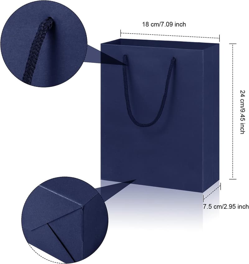 Dark Blue Graduation Gift Boxes with Lid and Ribbon