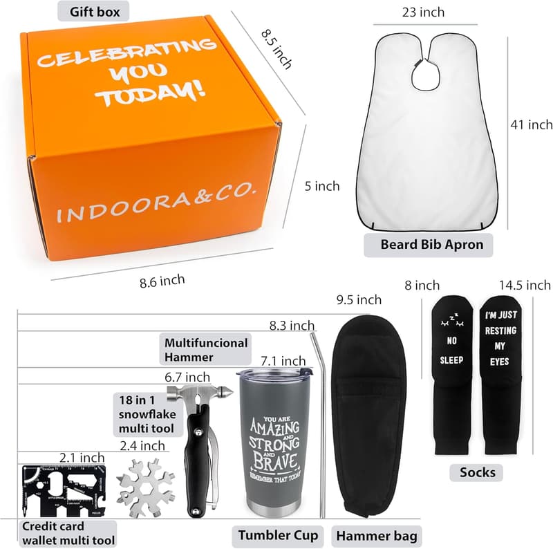 Unique Hand Multitool Gift Set for Men's Birthday (6 pcs)
