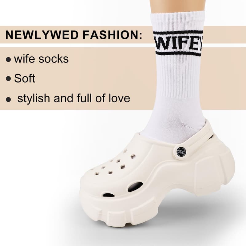 Bride to Be White Cotton Socks - Soft Wedding Gift for Wifey