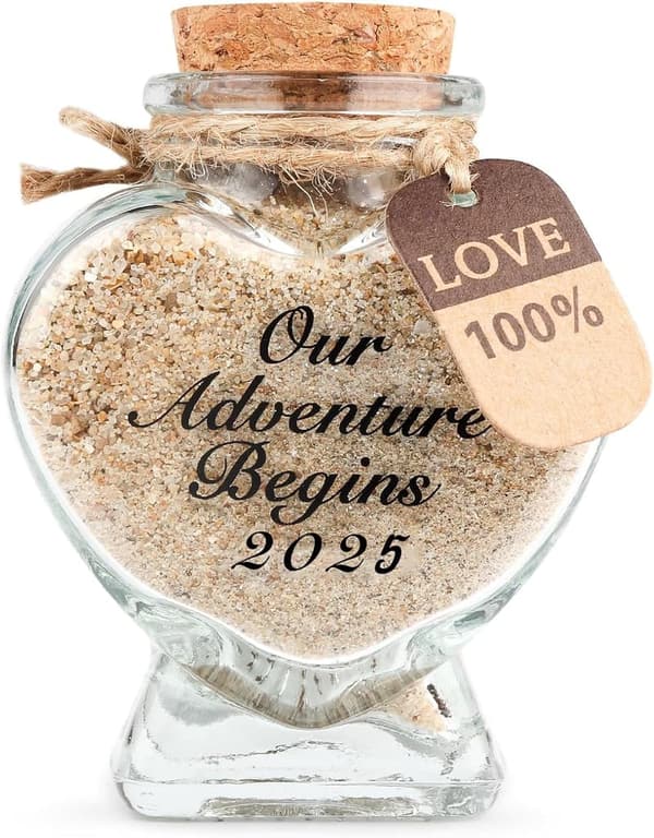 Honeymoon Souvenir Keepsake Jar - Travel Gift for Couples 2025