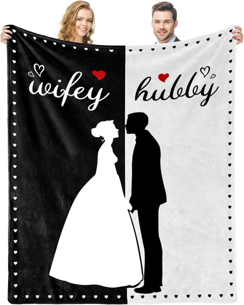 Wedding Gift Throw Blanket for Couples - 60
