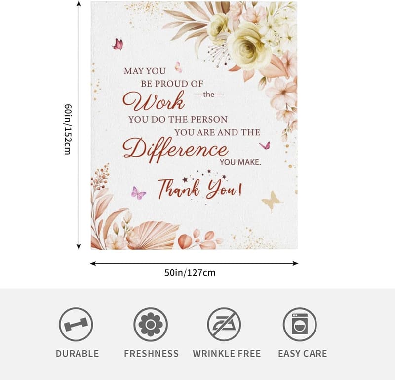 Employee Appreciation Throw Blanket for Women - 60