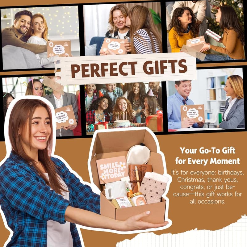 Happy Birthday Gift Basket for Women with Coffee Mug & Treats