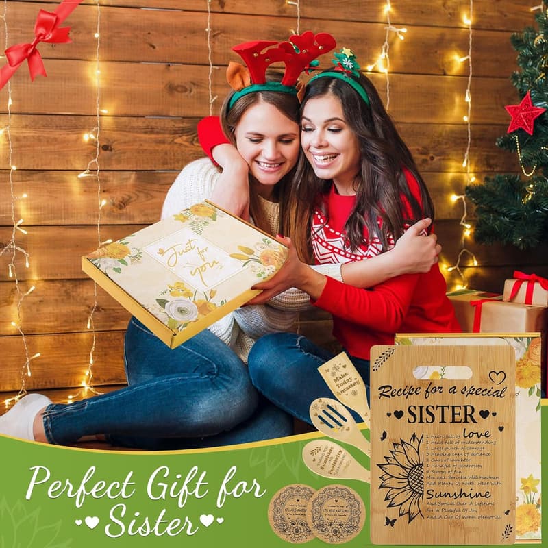 Unique Cutting Board Gift Set for Sister's Birthday