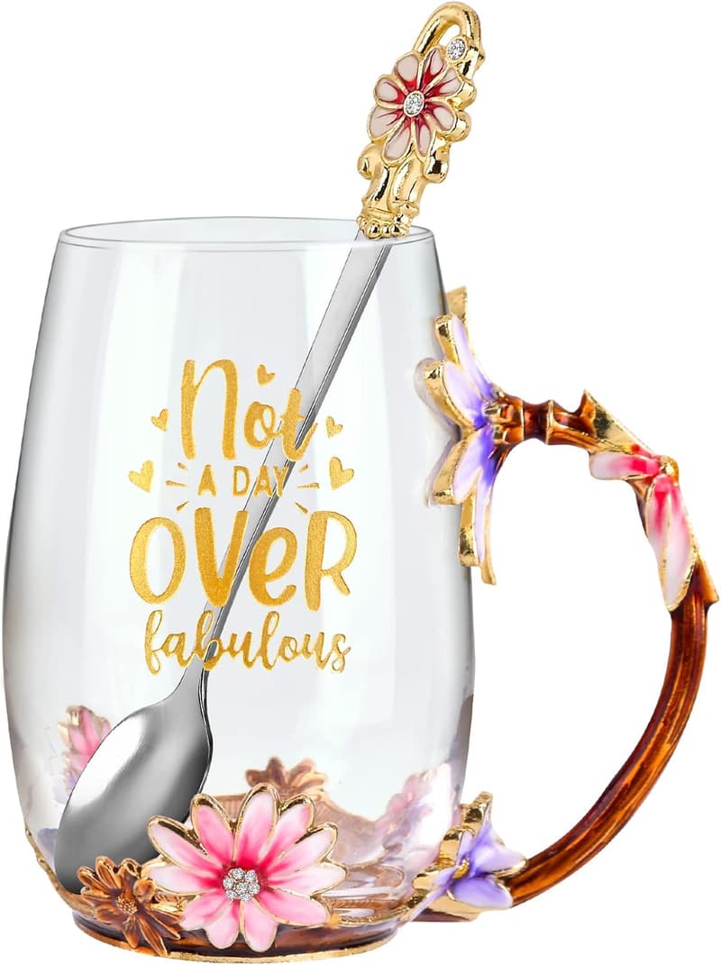 Birthday Gifts for Women - Unique Tea Cup for Mom & Friends